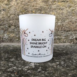 DCH LJUSLYKTA GLAS 8 cm Unicorn Believe