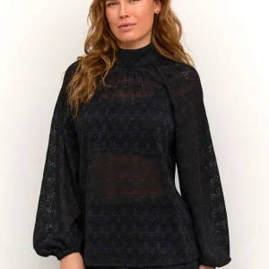 KAsmilla Lace Blouse Black Deep