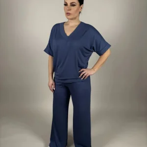 Viskostopp Line Jeansblå