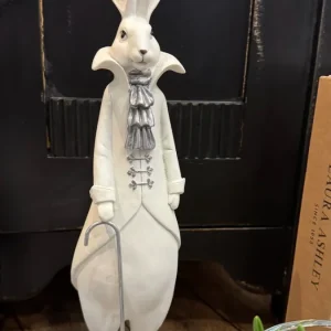 Hare i Vit/silver 40cm
