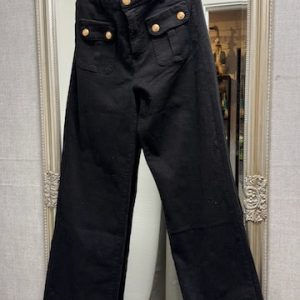 Jeans med Guldknappar Svart