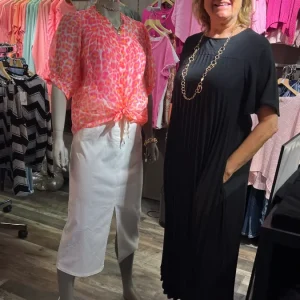 Plisserad Klänning Black Onesize