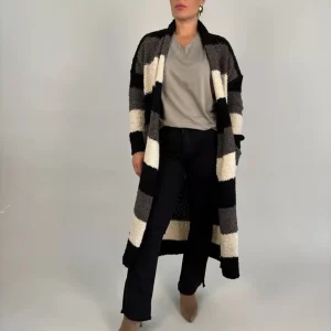 Stickad Långkofta Malou