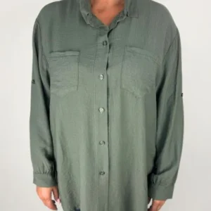 Skjortblus med Bröstfickor