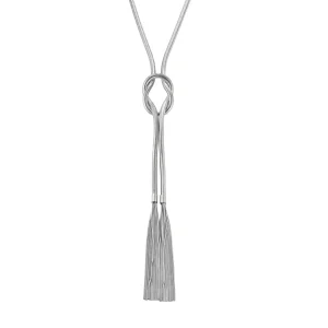 Royal Tassel Necklace Silver