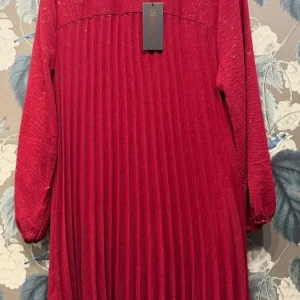 Klänning med Glitter Bordeaux