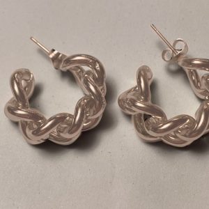 DCH Curb Chain Earrings Stainless Steel Rosé