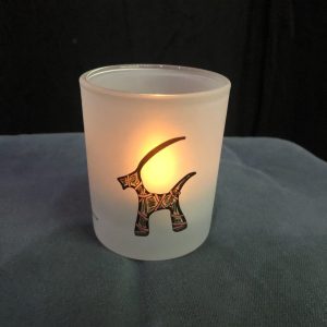 DCH LJUSLYKTA GLAS 8 cm God Jul Julbock