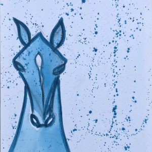 SNÖFLINGA Blå 40×60