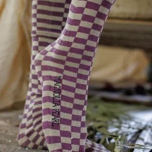 Checkered Over-the-Knee Socks