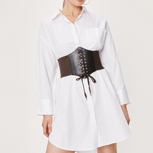 Brunt korsettbälte brun korsett