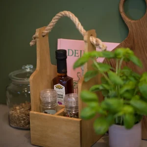 Flaskställ i Trä 16x16x32 Cm