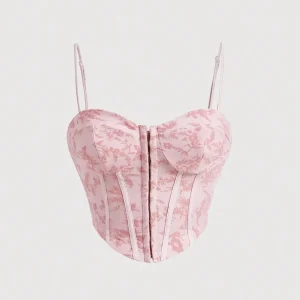 Korsett med spets i midjan