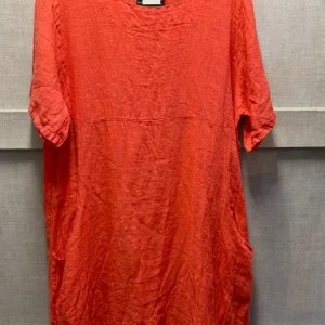 Linneklänning med Fickor